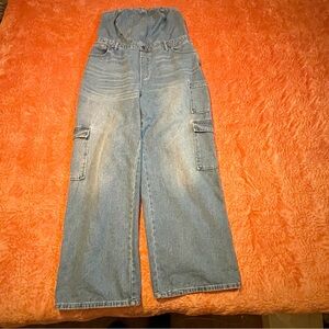 Wild Fable Blue Denim Cargo Jumpsuit